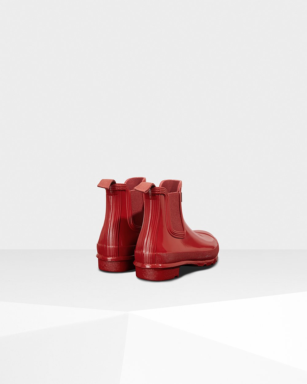 Women Hunter Original Gloss | Chelsea Boots Red | NZ-89150-XZGV